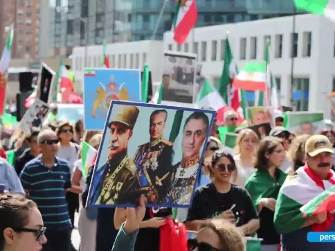 April 13, 2025; Iranians’ rally in support of Prince Reza Pahlavi in front of the White House.